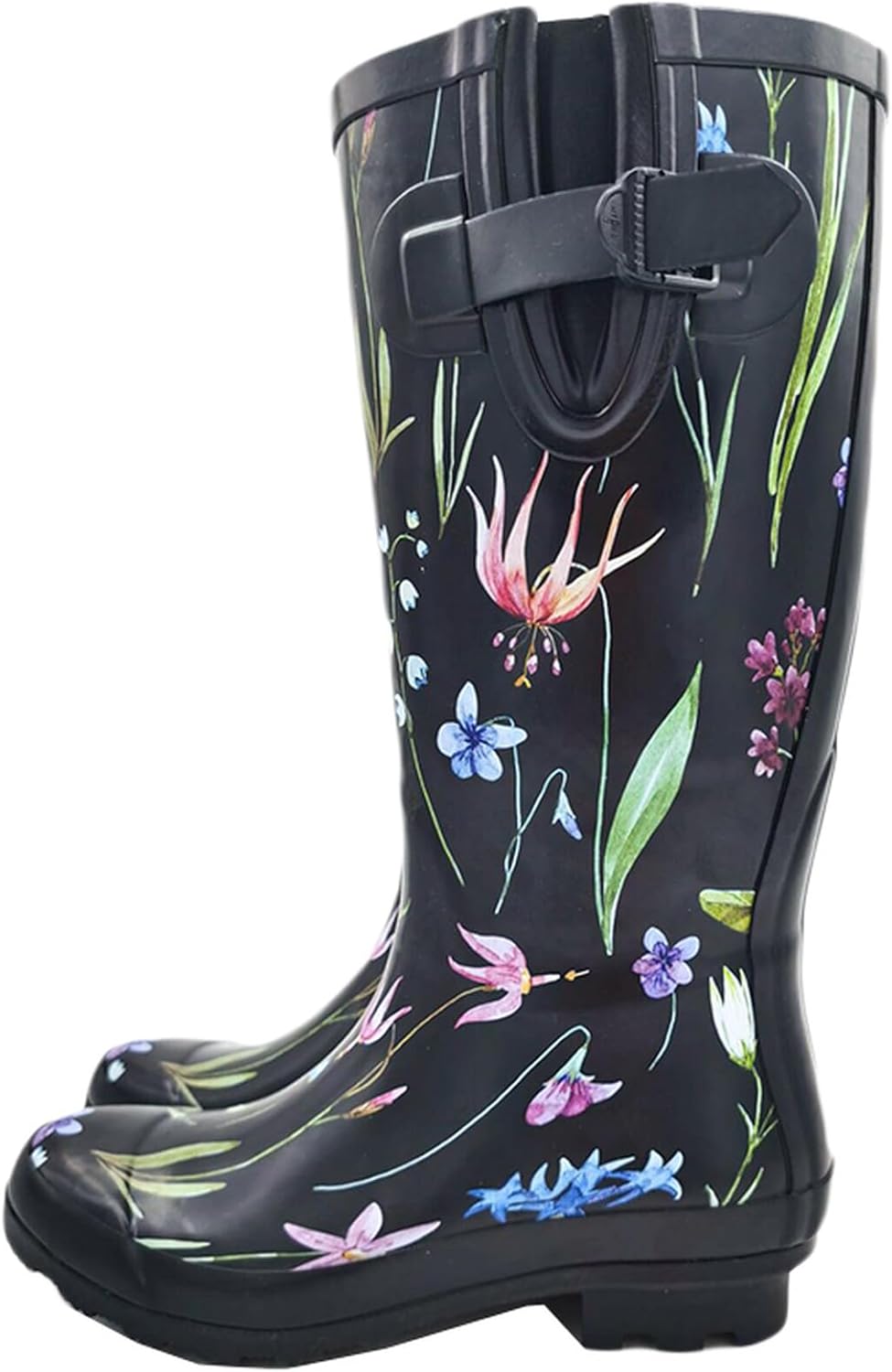 美品✨ヒルズアヴェニュー 厚底 パンプス ビジュー スエード ブラック